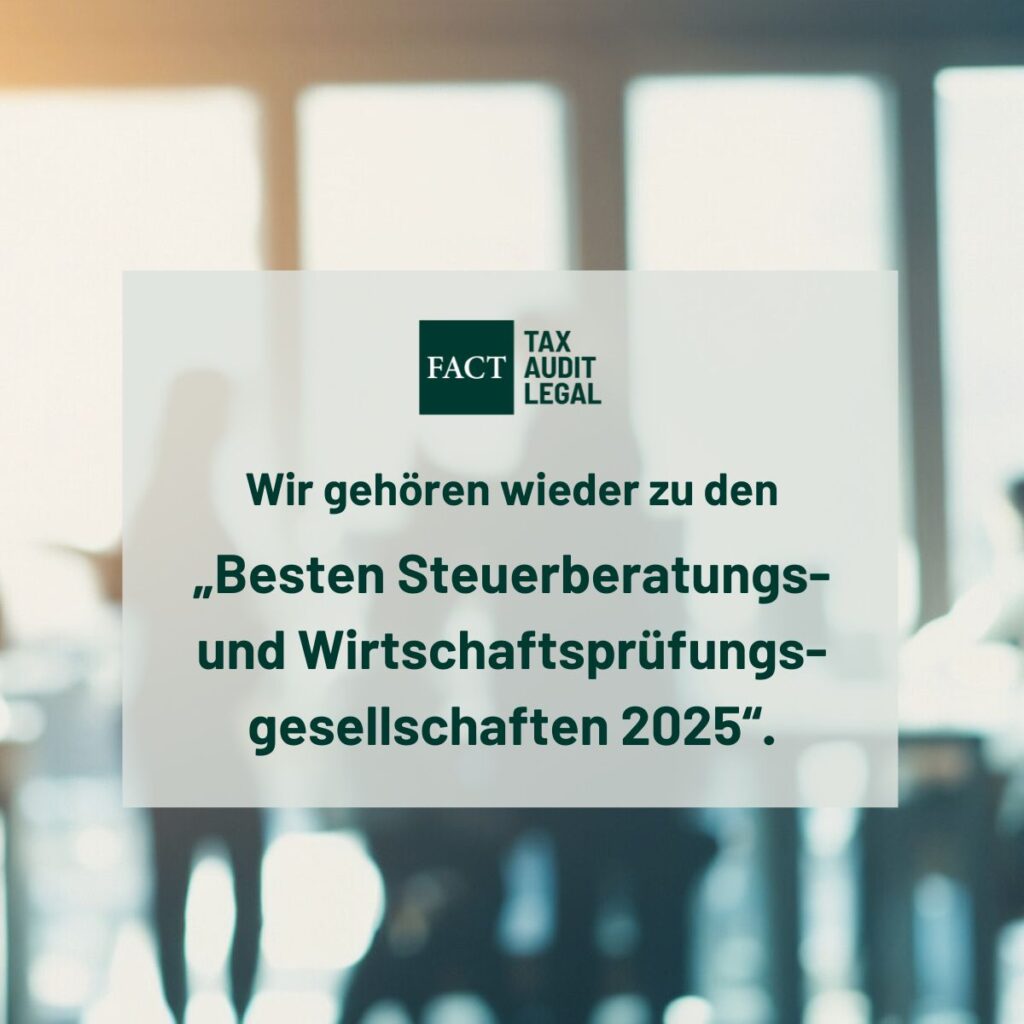 LinkedIn Post: Auszeichnung zu den besten Steuerberatungs- und Wirtschaftsprüfungsgesellschaften 2025.