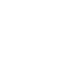 Weißes quadratisches FACT Logo.